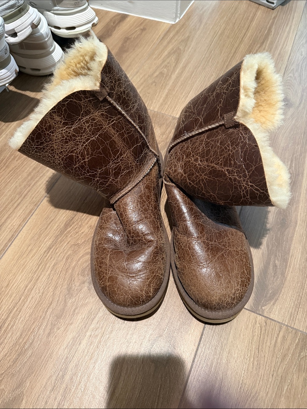 UGG Cozy Shearling-Lined Brown Winter Boots - Women's